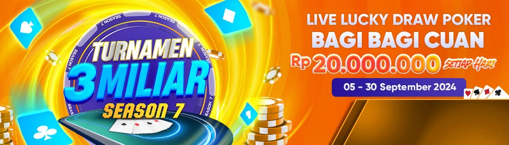 LIVE LUCKY DRAW POKER SESI 7